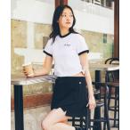 tシャツ 「Hurley/ハーレー」レディースリブTシャツ サイドリボン 丈短 RIB SIDE SHIRRING SS TEE レディース