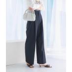 パンツ 防シワハイウエストワイドスラックス レディース