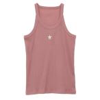 タンクトップ ノースリーブ STAR ONEPOINT RIB HALTER NECK TANK TOP レディース