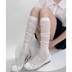 靴下 「 ammy. / エイミードット 」 シアー リブ ハイソックス レディース