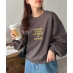 トレーナー スウェット 「WEB限定」刺繍ロゴショートスウェット レディース