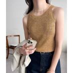 ニット セーター カップ付メランジアメスリタンク レディース