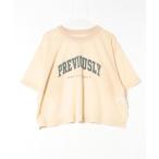 [LEPSIM] короткий рукав вязаный FREE бежевый женский 