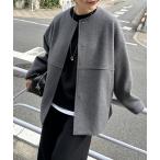 「JOURNAL STANDARD」 ノーカラーコート 38 グレー レディース