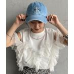 キャップ 帽子 「Calvin Klein Jeans/カルバンクラインジーンズ」 モノグラムロゴ刺繍 デニム ベースボールキャップ レディース