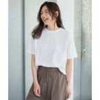 tシャツ 「洗濯機可/接触冷感/UVケア」オーガビッツ刺繍ロゴTシャツ レディース