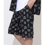 パンツ 親子お揃い ディズニー トイ・ストーリー 総柄ハーフパンツ 0398A (トップス別売り) メンズ レディース