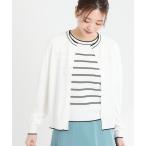 カーディガン 「手洗い可/アンサンブル可」バイカラーカーディガン レディース