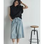 ジーンズ デニム デニムパンツ ガウチョデニムパンツ レディース