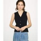 ベスト ジレ THROW V/N BUTTON VEST Vネック ボタン ベスト レディース