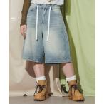 ジーンズ デニム デニムパンツ DISPARK/「25年春夏新作」ブラストデニムハーフパンツ レディース