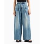 ジーンズ デニム デニムパンツ 「A|X アルマーニ エクスチェンジ」ライトブルーウォッシュデニムパンツ_J33 SUPER WIDE LEG レディ