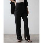  брюки wool like straight slit pants / шерсть Like кромка разрез распорка брюки женский 