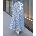 スカート ジャカード×チャイナスカート