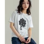 tシャツ 「UVカット」「接触冷感」「紫外線対策」選べるドローイングフラワーTシャツ レディース