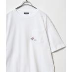 ショッピングレディ 夏 tシャツ Embroidered Logo Pocket T-Shirt/ワンポイントロゴ ポケ付き半袖Tシャツ レディース メンズ メンズ レディー