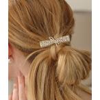 ヘアクリップ パールビジューリボンヘアクリップ
