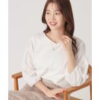 tシャツ 「洗える/日本製/袖の異素材使い」ジャージプルオーバー レディース