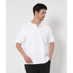 tシャツ 「WEB限定 WARDROBE SMART」ステイ クリーン ピケ ヘンリーネック Tシャツ「抗菌・防臭」 メンズ