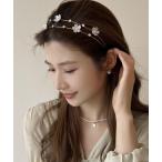 カチューシャ pur chouchou/ストーン フラワー カチューシャ P4449