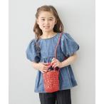 ブラウス シャツ 「綿100%」バルーンスリーブ デニム ブラウス キッズ 子供服 女の子