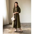 「NOBLE」 トレンチコート 36 グリーン レディース