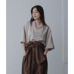 シャツ 「WEB限定」リネンライク フロントタック スキッパーシャツ / 防シワ / ユニセックス メンズ レディース