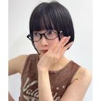 伊達メガネ メガネ 眼鏡 WEGO/オーバルレトロフレームアイウェア レディース