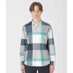 シャツ ナイロントリコットクレストブリッジチェックシャツ メンズ