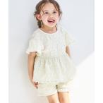 セットアップ シボ素材 ピコレース ショート丈 セットアップ キッズ 子供服 女の子
