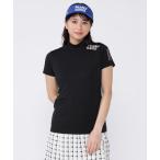 tシャツ 「PEARLY GATES」ベア疑似メッシュ半袖ハイネックカットソー レディース