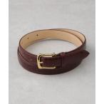 ベルト 日本製 クロコ型押しベルト メンズ