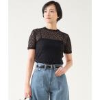 tシャツ ストレッチレースTシャツ レディース