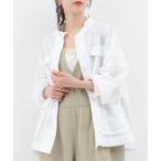 ブルゾン アウター 「refinedworks」ナチュラル な 透け感 の ある ミリタリー ジャケット レディース