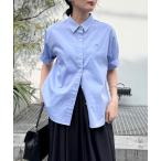 ブラウス シャツ FR刺繍半袖シャツ レディース