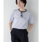 tシャツ コットンリンガーロゴTシャツ レディース