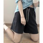 ショッピングスウェットパンツ スウェットパンツ ジャージ ロゴ入り スウェット リラックス ショート パンツ レディース