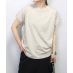 tシャツ リブ使いオーガニックコットンドルマンプルオーバー レディース