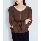 tシャツ 「新色追加/5色展開」ヘンリーリブプルオーバー レディース