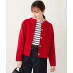 「SHIPS Colors」 ニットカーディガン ONE SIZE レッド レディース