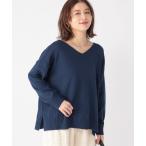 ニット セーター 7ゲージドライブークレダブルフロントプルオーバー レディース