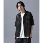 シャツ DankeSchon/ダンケシェーン/SHEER CHECK JACQUARED S/S SHIRTS メンズ レディース