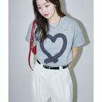 tシャツ PUBLUX/パブリュクス チュール ハート ミニロゴ Tシャツ 限定展開 レディース