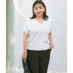ニット セーター 「遮熱/UVケア」スゴ機能美 Vネック ニット レディース