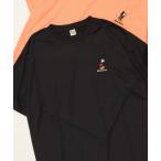 tシャツ 「DISNEY/ディズニー」QUICK DRY/吸水速乾 ワンポイント刺繍ドライメッシュ半袖Tシャツ ミッキーマウス/ドナルドダッグ レディ