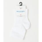 靴下 「BLEUFORET/ブルーフォレ」SOLID COLORS MERCERISED COTTON ANKLE SOCKS レディース