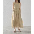 ワンピース 「セット対応」シアーストライプドロストノースリワンピ