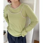 tシャツ レイヤードキャミset ロンtee レディース メンズ