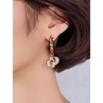 ピアス JEYSUS GDラインストーンフープピアス レディース