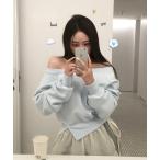 トレーナー スウェット 「BELLIDE MADE」 スリットオフショルダートレーナー レディース